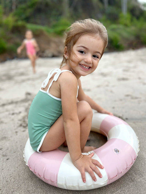 One-piece swimsuit in Iguana Green